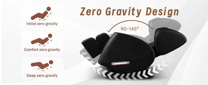 Massagesessel mit Zero-Gravity-Funktion, Massagesessel mit Heizung, Airbags, Fußrollen, Bluetooth-Lautsprecher
