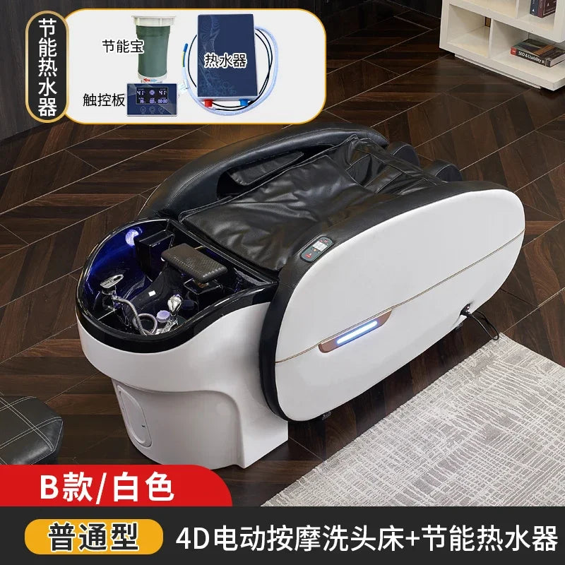 Elektrisches intelligentes Massage-Shampoo-Bett für Friseursalons, spezielles Begasungs-Kopfbehandlungs-Wasserzirkulationsbett