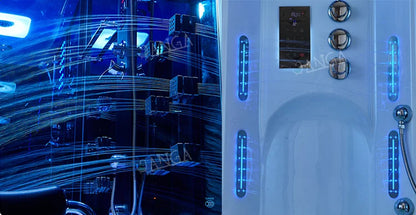 Customization Luxury Steam Shower Room with Jacuzzier Tub Hydro Therapy Massage Steam Bath Room Glass Shower Cabin Wet Sauna Roo