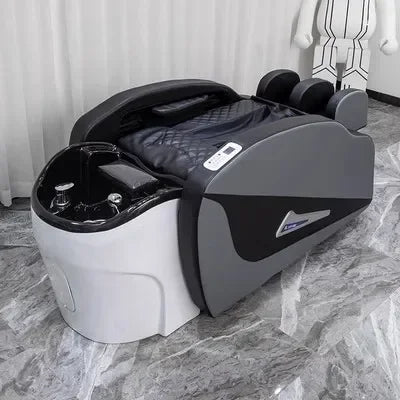 ss D Automatic Intelligent Electric Massage Shampoo Bed Barber Shop Ceramic Basin Flush Bed Hair Salon