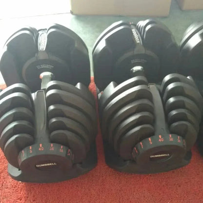 Verstellbarer 10–50 kg Hantelsatz mit mehreren Gewichtsoptionen, rutschfester Nylon-Griff, individuelles Logo, Langhantel-Krafttraining, 24 kg Hantel