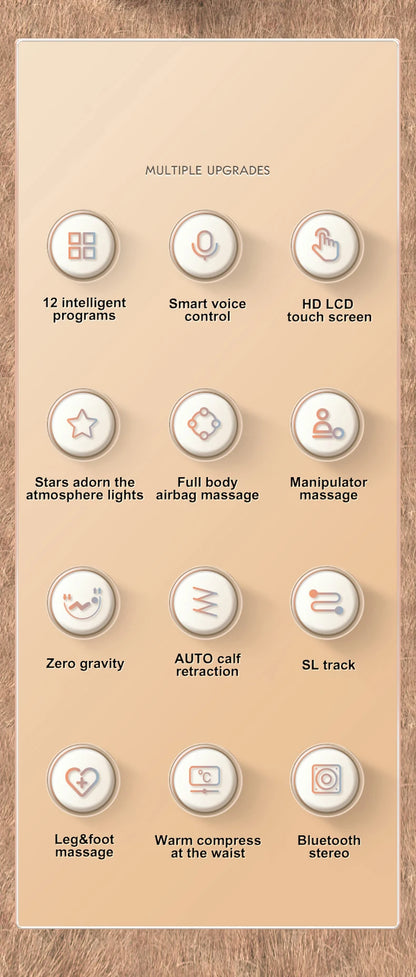 Guoheng 168L elektrischer Luxus-Massagesessel Shiatsu-Massagesessel mit Musikfunktion, OEM-Touchscreen-Massagesessel