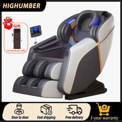 4D Ganzkörper-Massagesessel Zero Gravity Shiatsu-Massagesessel Bluetooth-Lautsprecher, Airbags, Heizung und Fußmassage