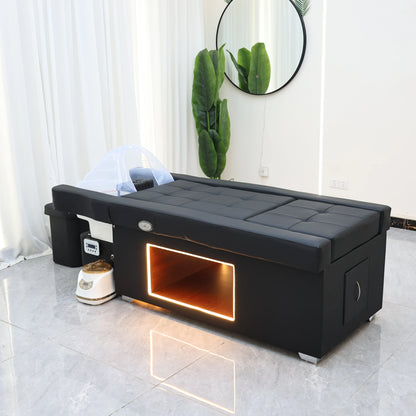 Head SPA Massage Bed, Shampoo Beds with Water Circulation and Fumigation, Massage Table, Hair Salon Furniture