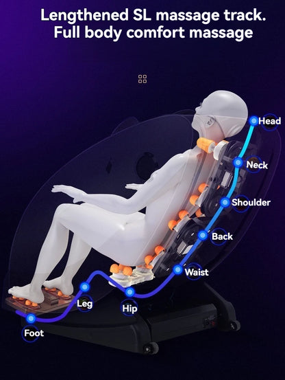 Zero-Gravity-Massagesessel, Fixpunkt-Technologie mit Ganzkörper-Musik-Spa | Luxus-Elektrischer Relaxsessel 2026