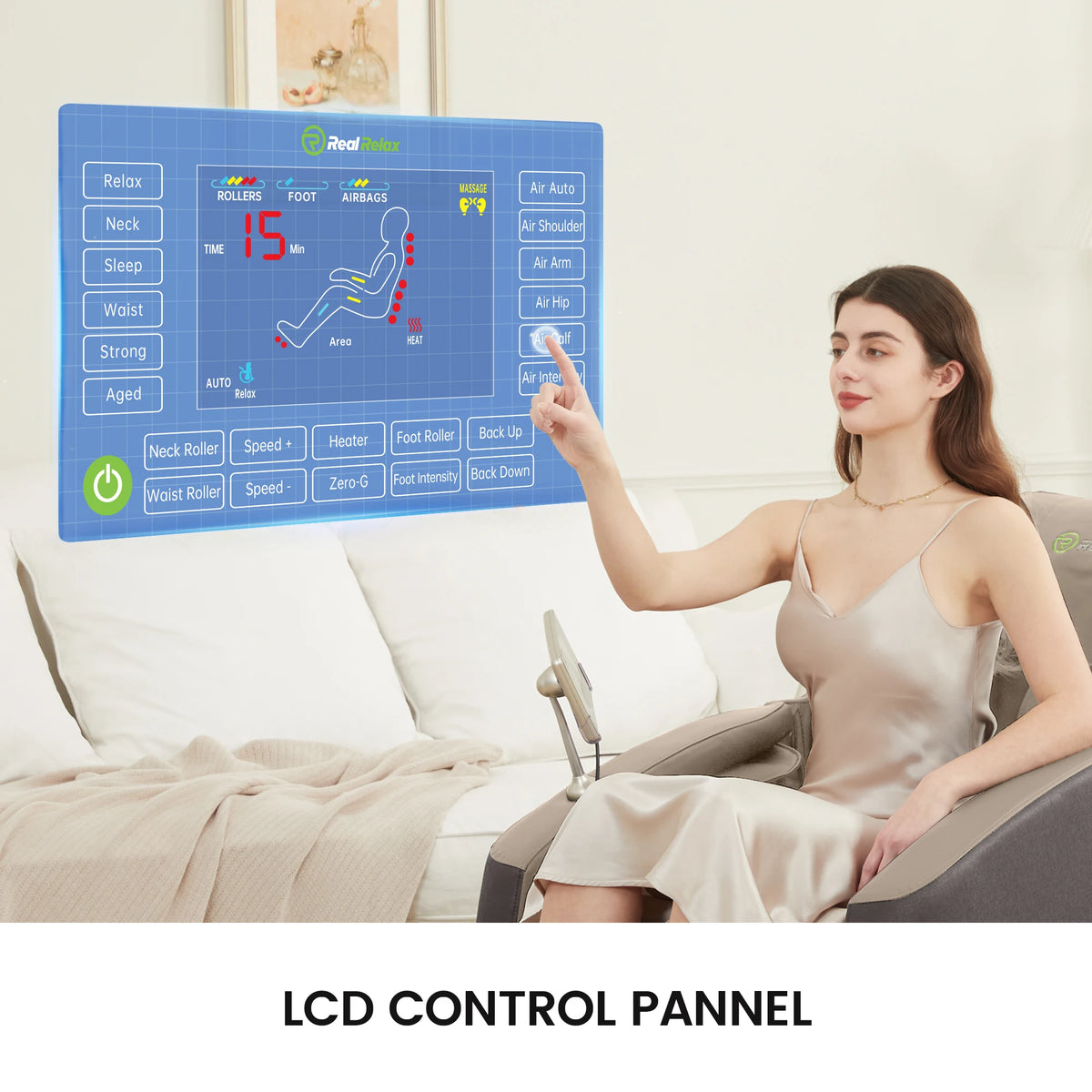 BS06New Design Remote Control Electric Luxury AI Voice Heating Full Body Home Massage Chair with Vibration and Musical Function