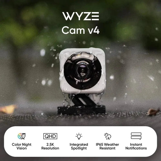 Wyze Cam v4 – 2K HD Smart Wi-Fi Security Camera for Indoor/Outdoor