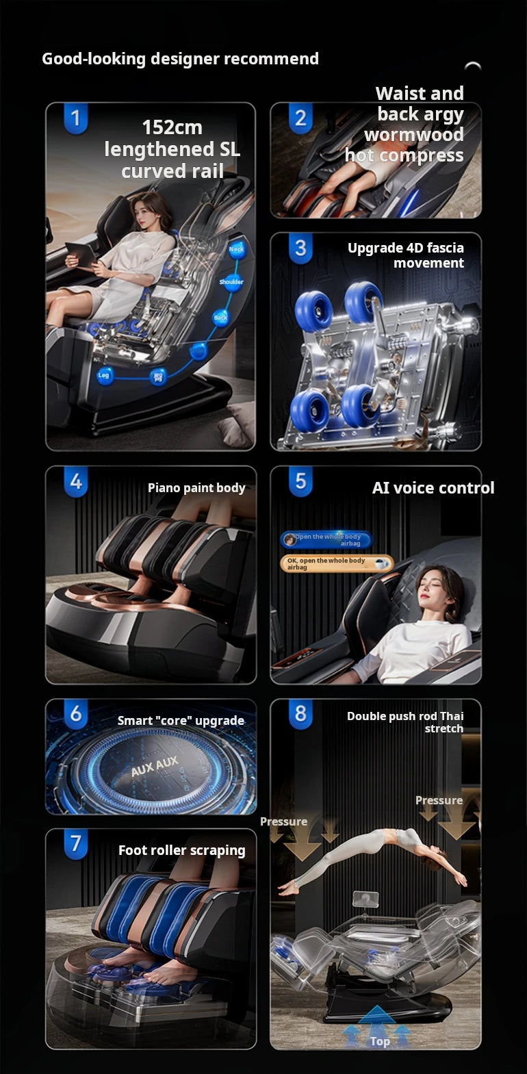 Electric 4d 3d zero Gravity Full Body Stretching Massage Chair Full Body Massager Price