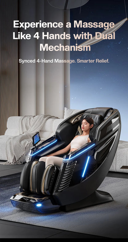 Dual Core 4D Electric Massage Chair Thai Stretch Electric Leg Lift Massage Triple Control Operation‌ Home Office Leisure Sofa