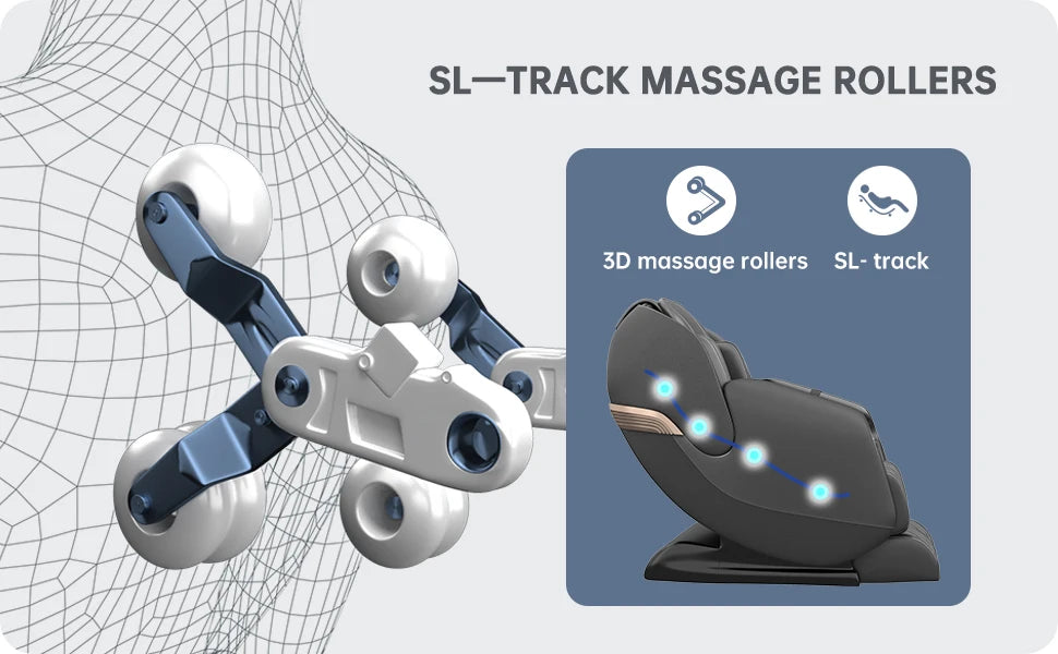 Factory Custom Real Relax Electric Smart Massage Chair Heat SL Track Zero Gravity Bluetooth Music Factory Direct Massage Chair