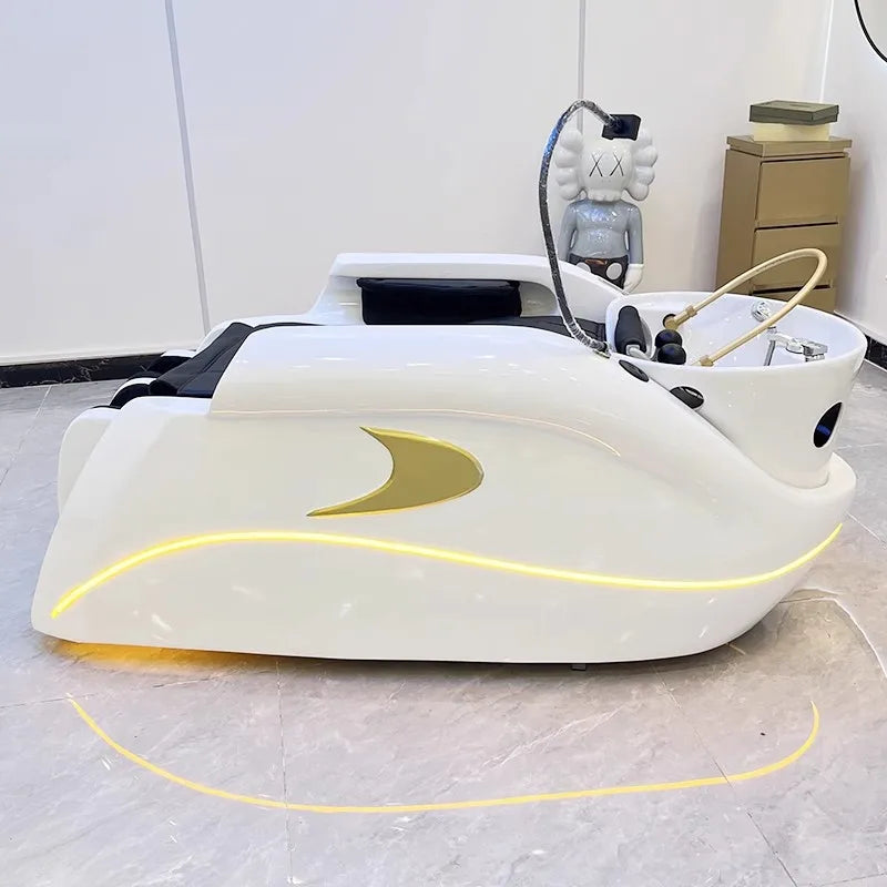 Intelligentes elektrisches Massage-Shampoo-Bett, Friseursalon-Haarwäschebett, Friseursalon-Wasserkreislauf-Kopftherapie
