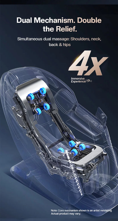 New Tech Zero Gravity Ganzkörper-Luxus-Luftsack, ersetzt Sofa, Sonic Massage, Smart Dual Core elektrischer Massagesessel