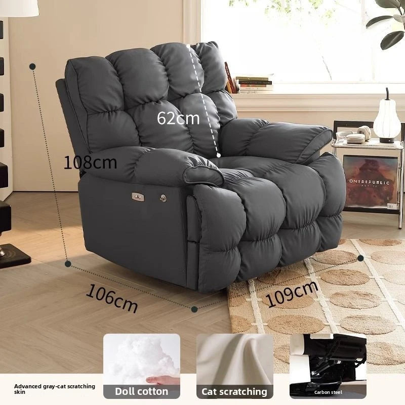 Smart Elektrischer Lazy-Sofa-Sessel Wohnzimmer Modern Einzelsitz mit Schlafmodus Multifunktionales Design Komfortable Ruhe
