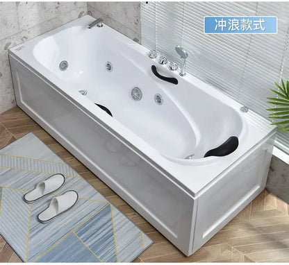 Thickened acrylic bathtub Small apartment Adult Surfing massage Constant temperature heating Smart