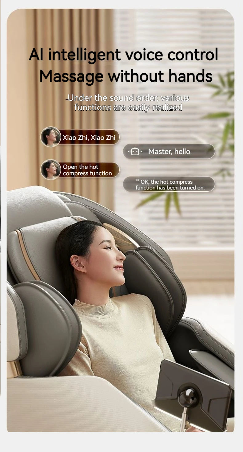 massage chair full body with airbag 3D Zero Gravity Massage Chair with Heat Therapy Foot Roller Bluetooth Music massage sofa