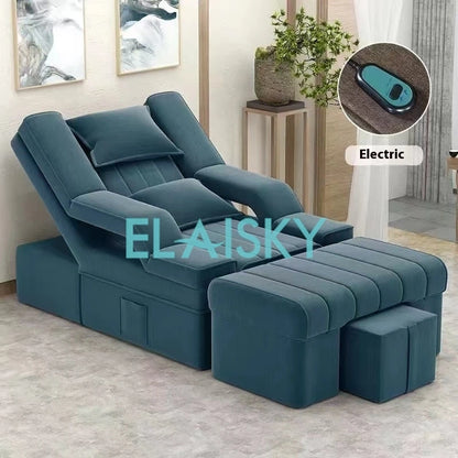 Electric Reclining Chair Foot Massage Sofa Foot Massage Foot Bath Bed Nail Eyelash Beauty Salon Sofa Chairs Cozy Massage Sofa