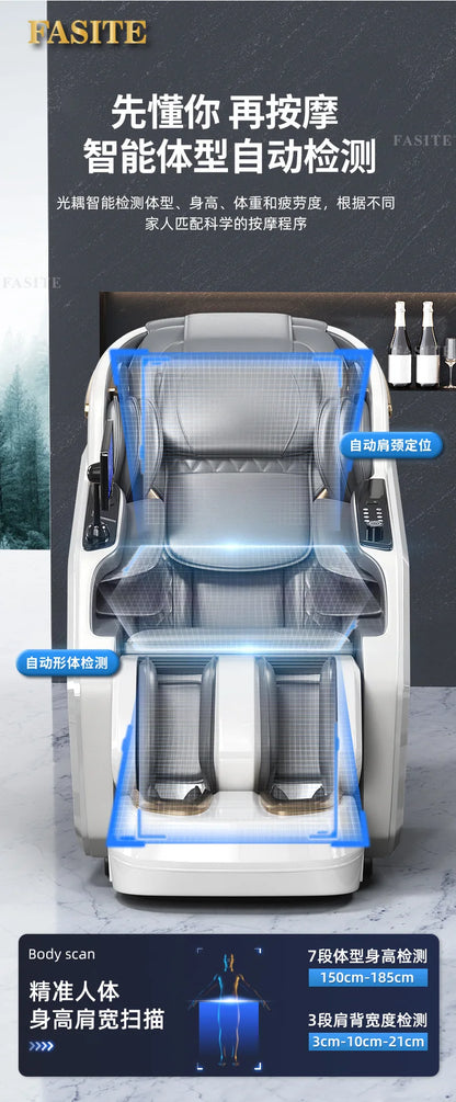 Massagesessel Home Intelligent Multifunktional Ganzkörper Automatisch Elektrisch Schwerelosigkeit Raumkapsel Führungsschiene
