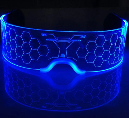 Newest LED Light Up Glasses – Luminous Futuristic Party Sunglasses for DJ, Clubbing, Dance &amp; Festival Glow Costumes