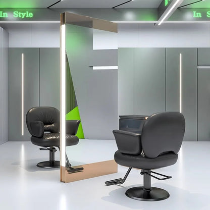 Barber shop mirror hair salon special hair salon mirror table single and double sided perm and dyeing trendy  with lamp floor
