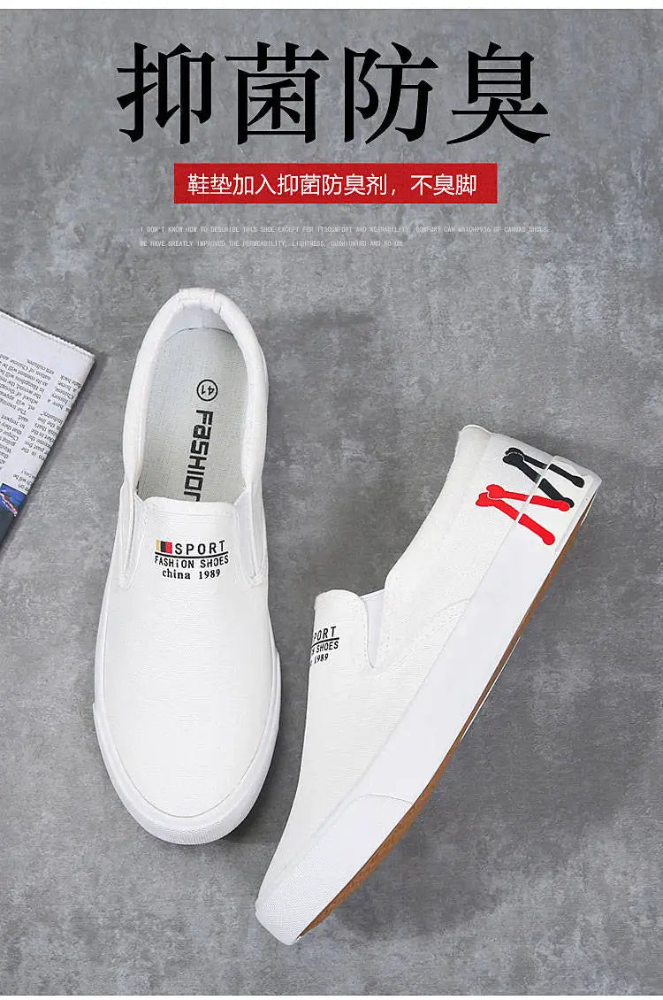 Men’s 2025 Luxury Casual Canvas Loafers – Breathable Slip-On Driving Shoes