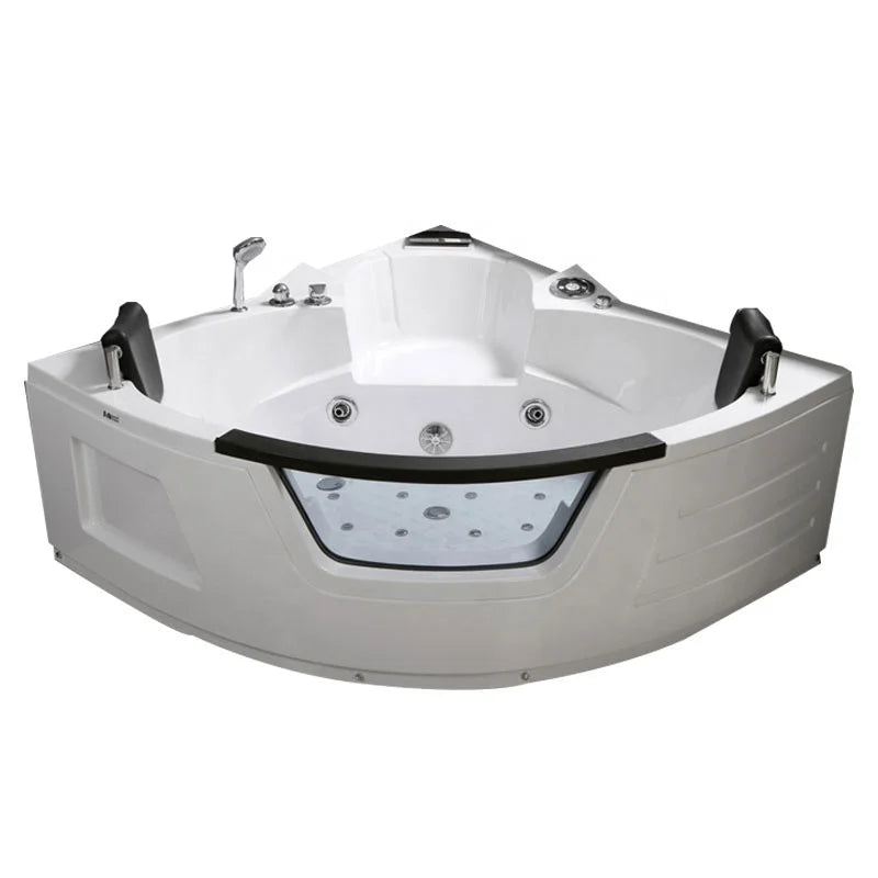 New Hot Indoor Triangle Whirlpool Massage Spa Bath Tubs Bathtubs With ABS And 2 Pillows