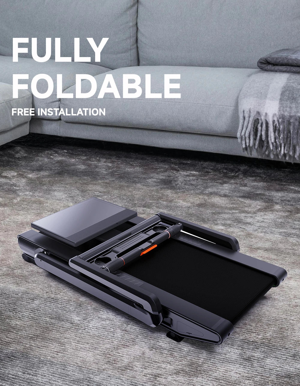 RH Home Fitness Adjustable Silent Foldable & Multifunction Treadmill Indoor Treadmill for Gym