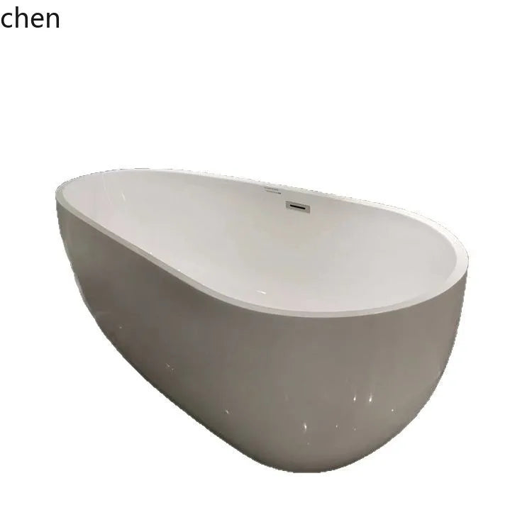 CZ Badewanne für den Heimgebrauch Integrierte nahtlose ovale Wassertropfenform Kleine Wohnung Freistehende Boutique-Hotel-Standbadewanne