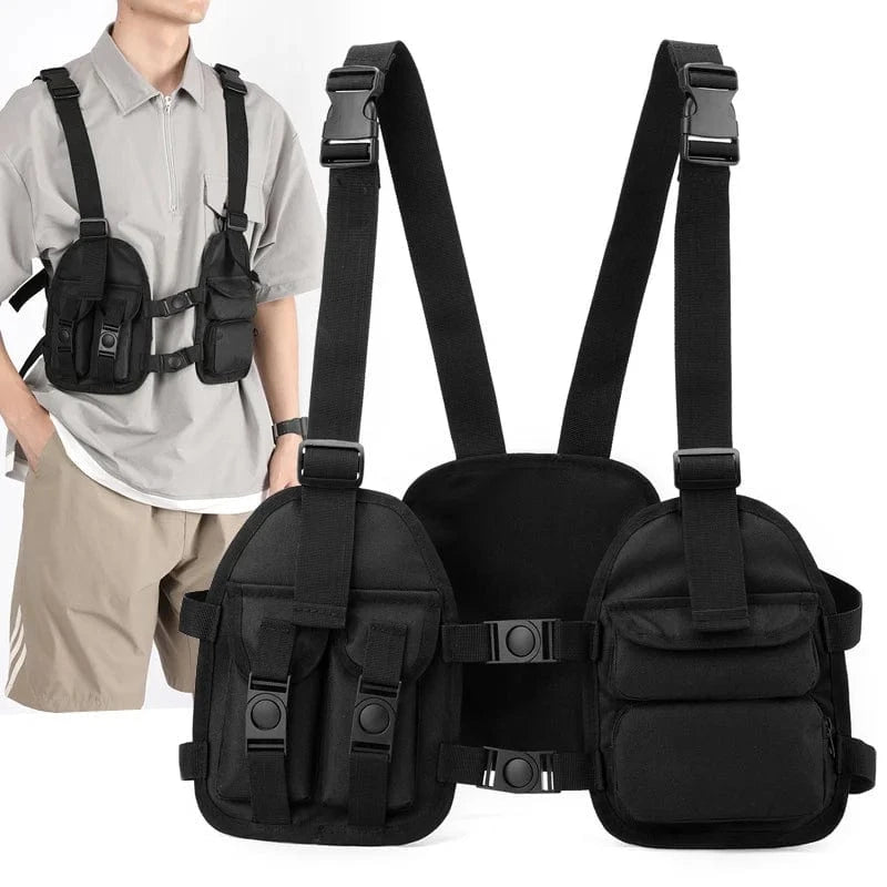 2025 Hip-Hop Streetwear Chest Bag – Unisex Tactical Vest Backpack with Multi-Function Pockets for Sport &amp; Travel