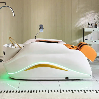 Modern Salon full body electric massage hair washing bed head spa shampoo bed