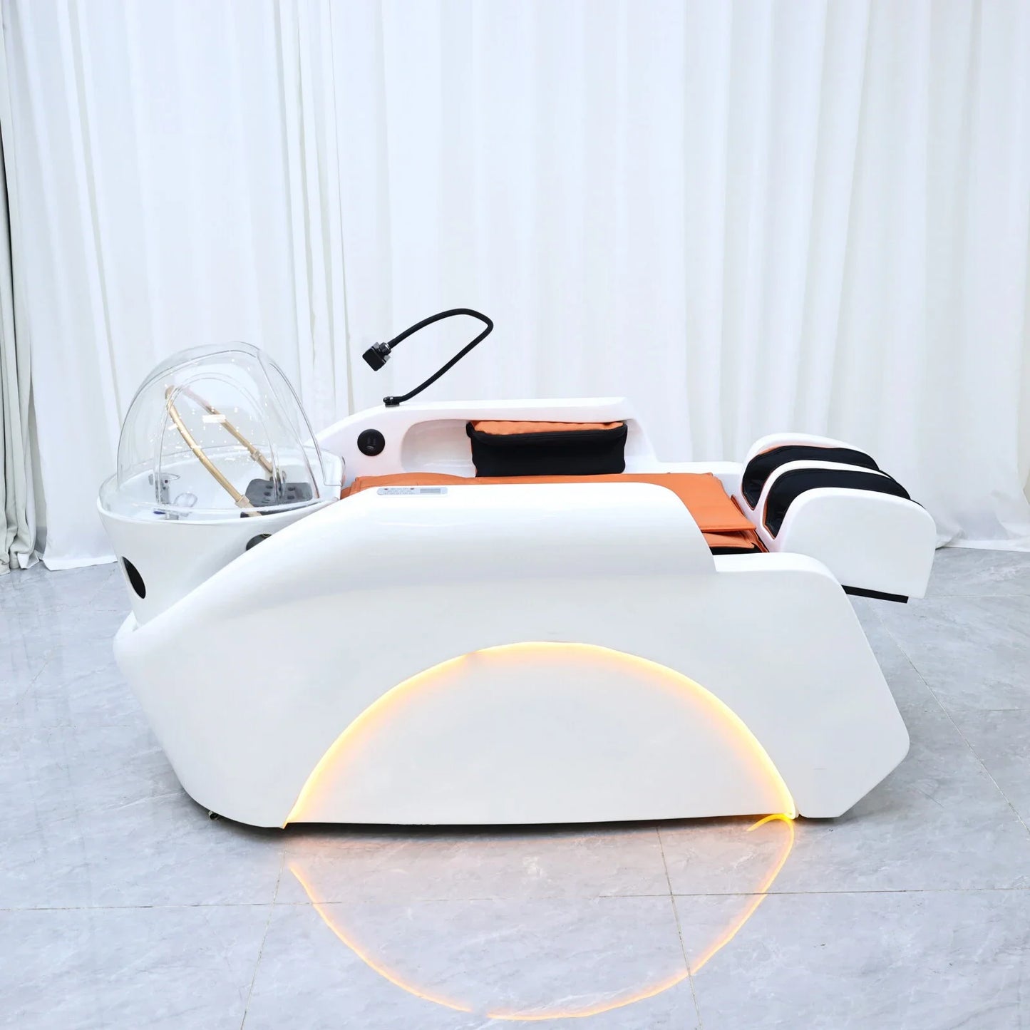 2026 Salon Shampoo-Massagebett mit integriertem Elektromassagegerät, Hydrotherapie Kopf-SPA, Gewerbemöbel, automatisch