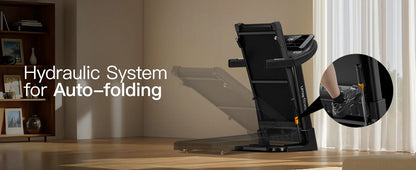 Home Folding Incline Treadmill with Pulse Sensors, 3.0 HP Quiet Brushless, 300 lbs Capacity