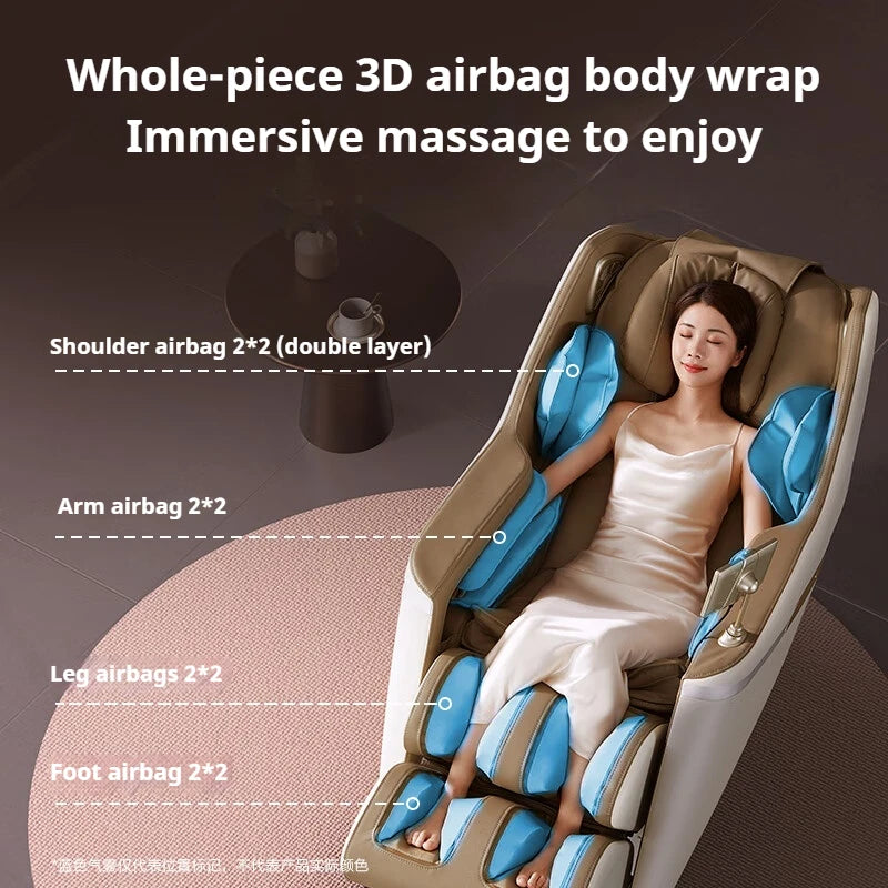2 Jahre Garantie 4D SL Airbag Zero Gravity Ganzkörper-Massagesessel Home 3D Büro-Fußroller Shiatsu Bürostuhl Massagesofa