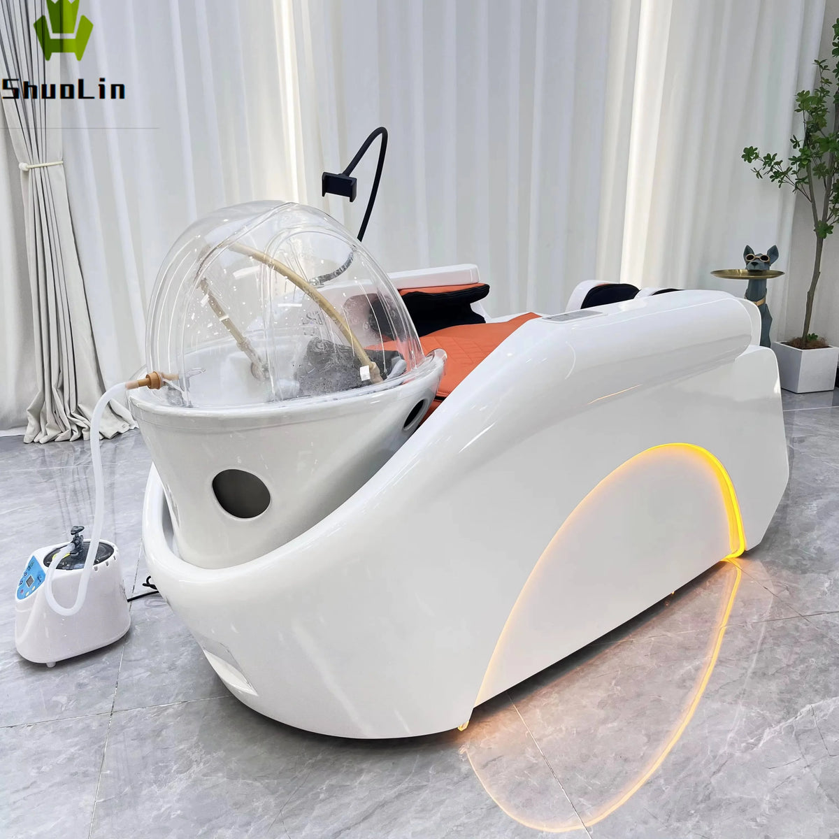 Luxury Salon Furniture Shampoo Chair Intelligent Full Body 4D Massage Electric Head Spa Shampoo Bed