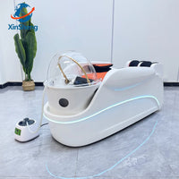 XinSheng Massagetisch Massagebett Shampoo-Betten Salonmöbel Schlafsofa Friseursalon Haarewaschen Kopf-SPA-Therapie Räucherung