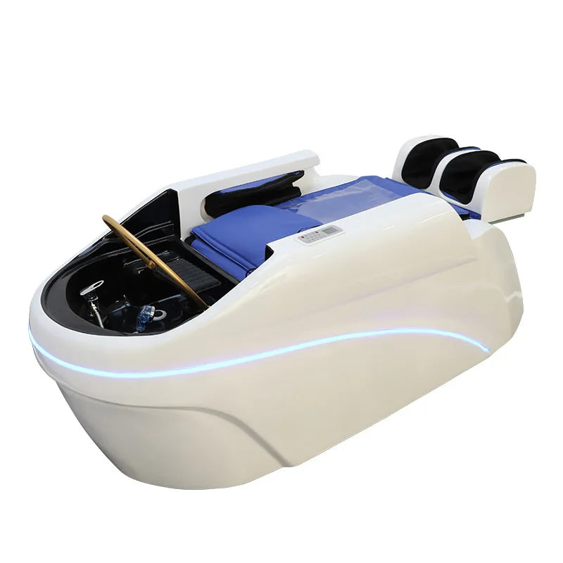Electric massage shampoo bed Beauty salon shampoo bed Hair salon Flushing bed Fiberglass shampoo  Water circulation