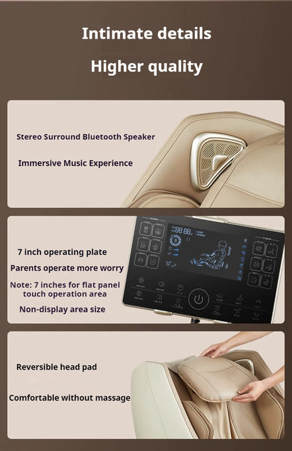2 Jahre Garantie 4D SL Airbag Zero Gravity Ganzkörper-Massagesessel Home 3D Büro-Fußroller Shiatsu Bürostuhl Massagesofa