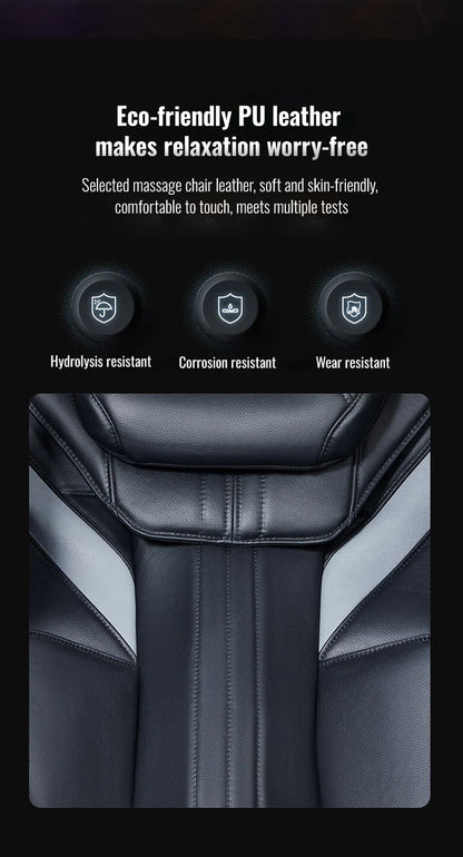 Luxury Zero Gravity Massage Chair Intelligent Home Heating Recline Full Body Airbag Shiatsu Knead Multifunctional Leisure Sofa