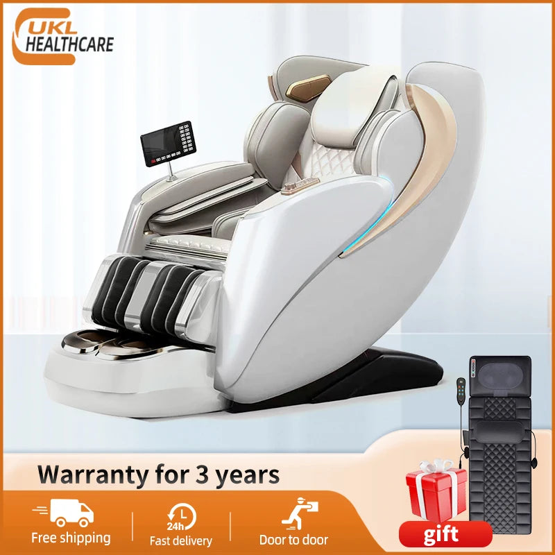 Dual-Core 4D SL-Track Zero-Gravity-Massagesessel | Ganzkörper-Thai-Stretch & Fußverlängerung | 3 Jahre Garantie Luxuriöser Elektrischer Massagesto
