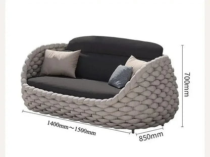 Outdoor Rattan Sofa Hofkombination Doppelstuhl Freizeit Terrasse Villa Wohnzimmer Balkon Outdoor Sitzmöbel Haus