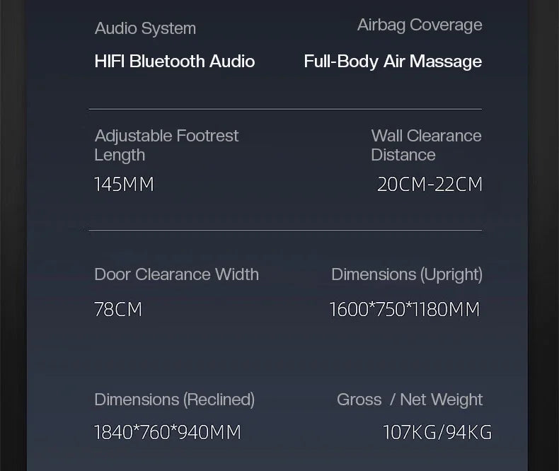 4D+3D-Massagesessel Ganzkörper-Massagesessel mit Schwerelosigkeitsfunktion, SL-Track, Shiatsu-Massage, Bodyscan, Fußrollen, Dehnfunktion, Heizfunktion