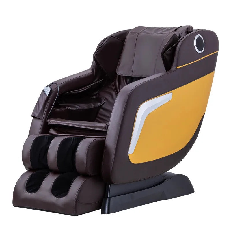 Luxuriöser Shiatsu Zero Gravity Massagesessel mit Ganzkörper-Arm-, Bein- und Nacken-Rollmassagefunktionen, neues Design, Fußpflege-Lederstuhl