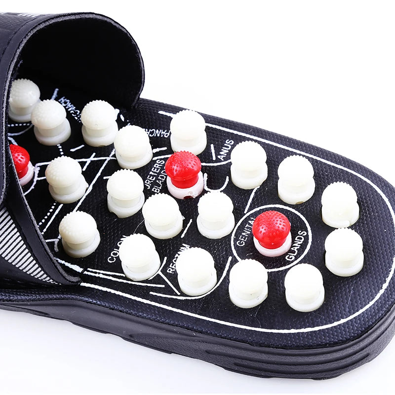 Akupressur Massage Pantoffeln Sandalen für Herren Füße Chinesische Akupressur Therapie Medizinische Rotierende Fußmassage Schuhe Unisex