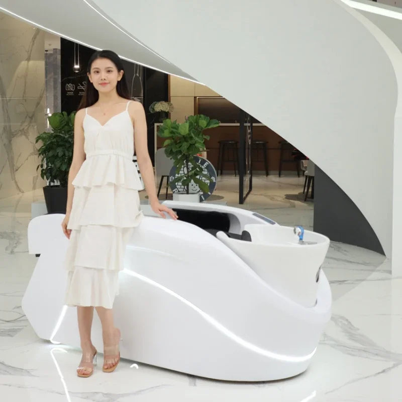Kopfhautmassage-Shampoo-Bett Shampoo Waschen Friseurbecken Professionelle Ausrüstung Stuhl Chaise Friseursalon