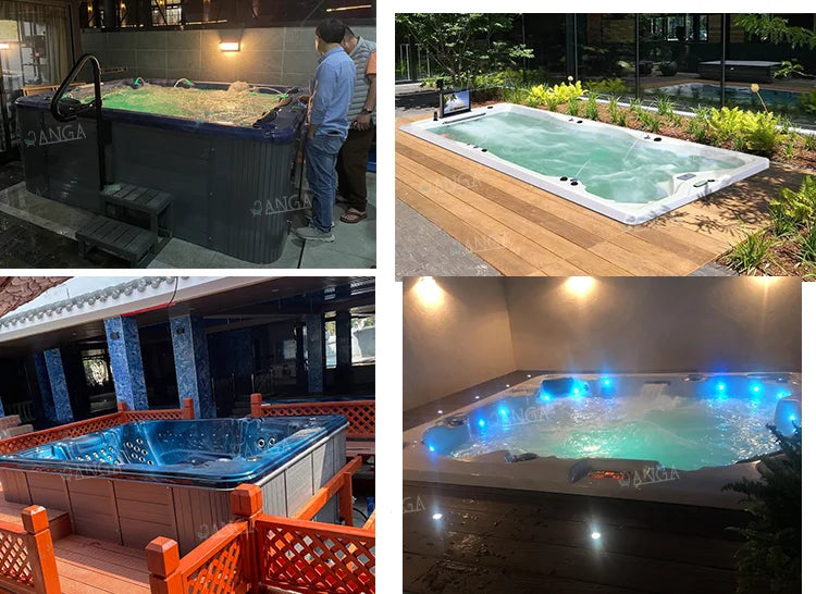 Customization Luxury Steam Shower Room with Jacuzzier Tub Hydro Therapy Massage Steam Bath Room Glass Shower Cabin Wet Sauna Roo
