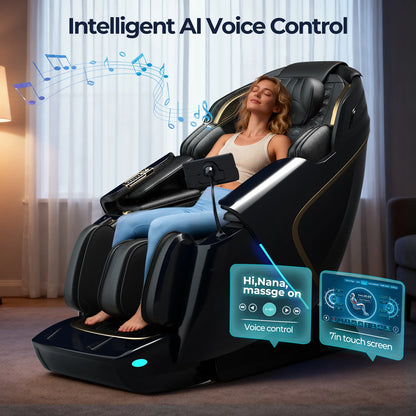 4D Massagesessel Yoga-Stretch Schwerelosigkeit Massagesessel Automatische Wadenverlängerung Wadenkneten Ganzkörperentspannung Geschenke