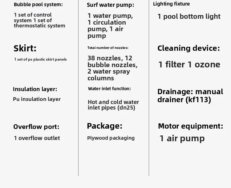 Smart Whirlpool Jacuzzi Spa-Wanne Tragbare Innen- und Außen-Badewanne mit Surfmassage Außen-Massagebadewanne Luft-Wasserdüse Möbel