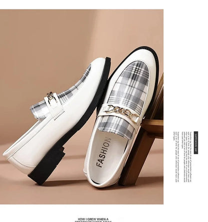 White Men’s Dress Shoes – Pointed Toe Leather Oxfords &amp; Loafers