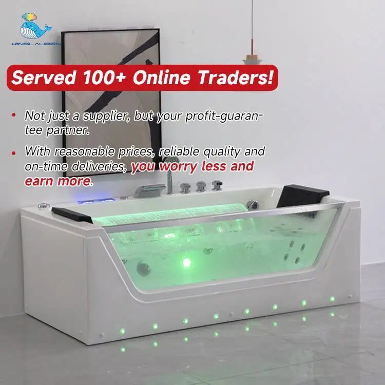 Factory Sell Luxury Freestanding Whirlpool Bath Tub Bubble Soaking 2 Person Hot Tub Custom Massage Bathtub With Spa