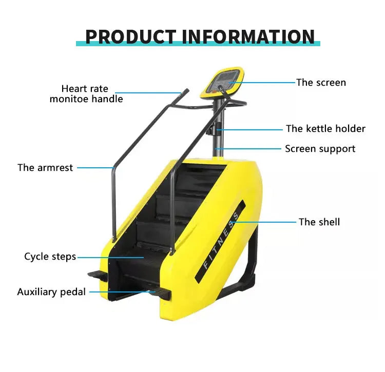 Top selling cardio commercial gym equipment fitness body building oxygen trainer powered electric step mill stair master climber
