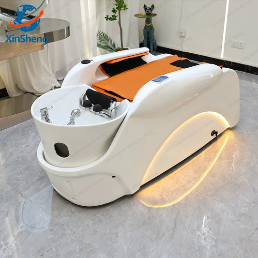 XinSheng Haarwasch- und Massagebett mit Kopf-SPA-Begasungsgerät Friseursalon Kommerzielle elektrische Möbel
